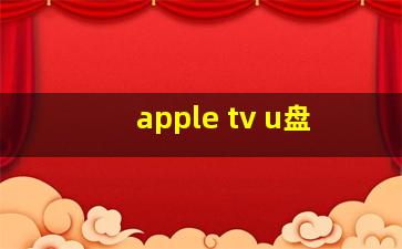 apple tv u盘